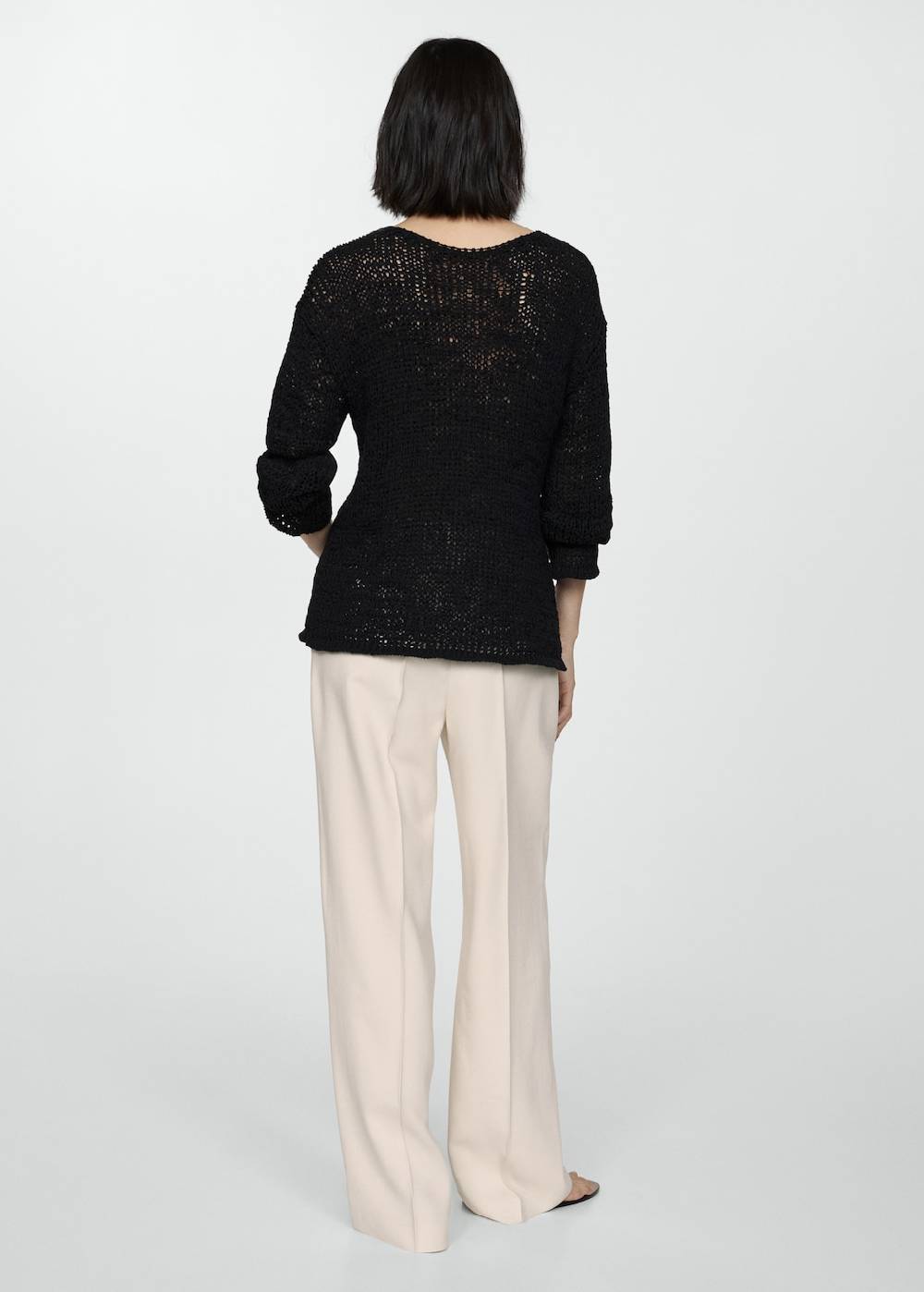 Mango Wideleg-Bundfaltenhose Heißer Verkauf