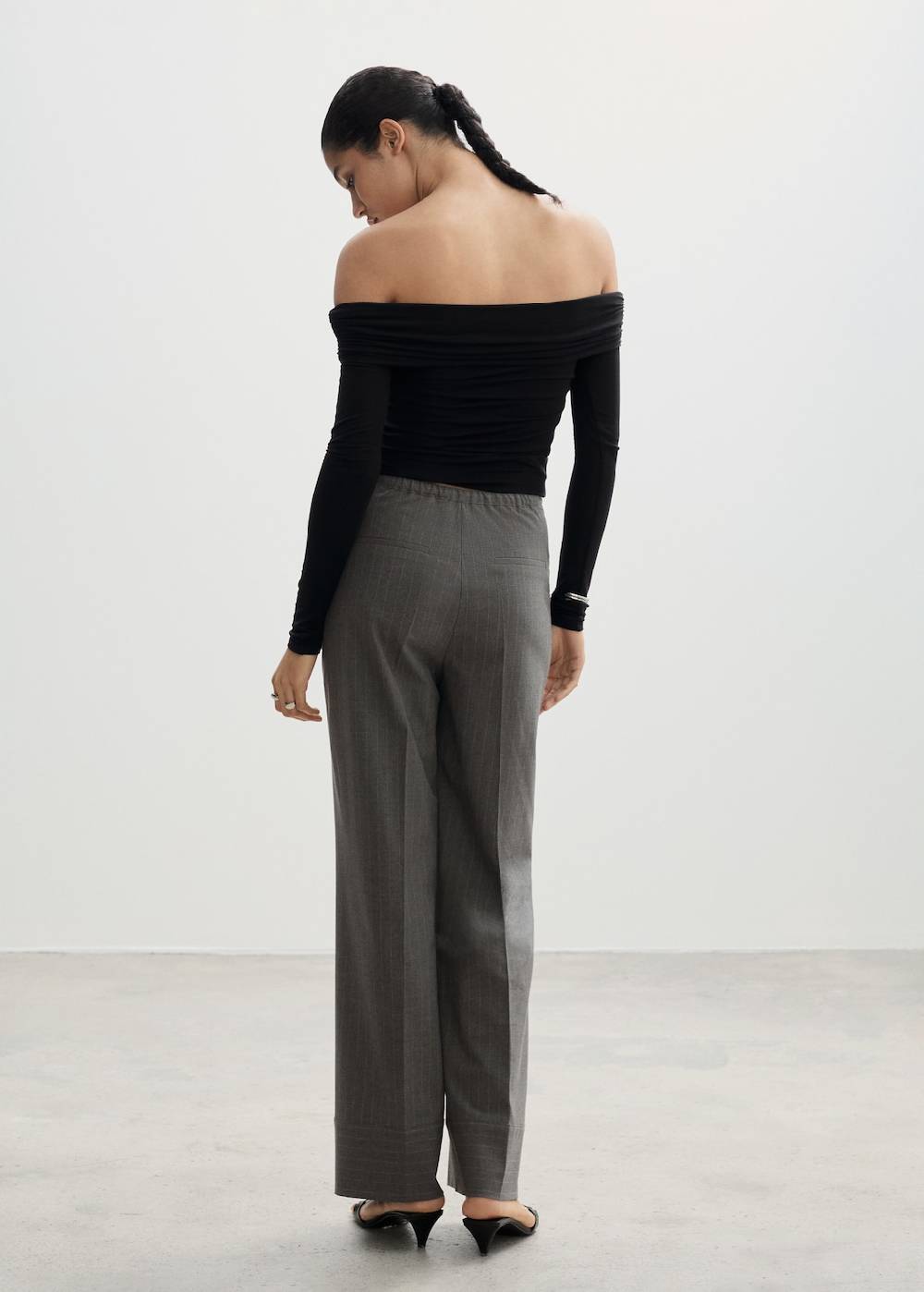 Mango Gerade Nadelstreifenhose Zeitlich begrenztes Angebot