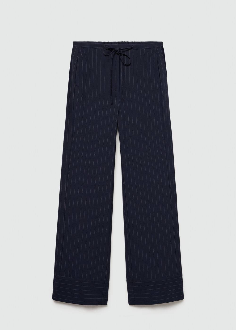 Mango Gerade Nadelstreifenhose Große Rabatte