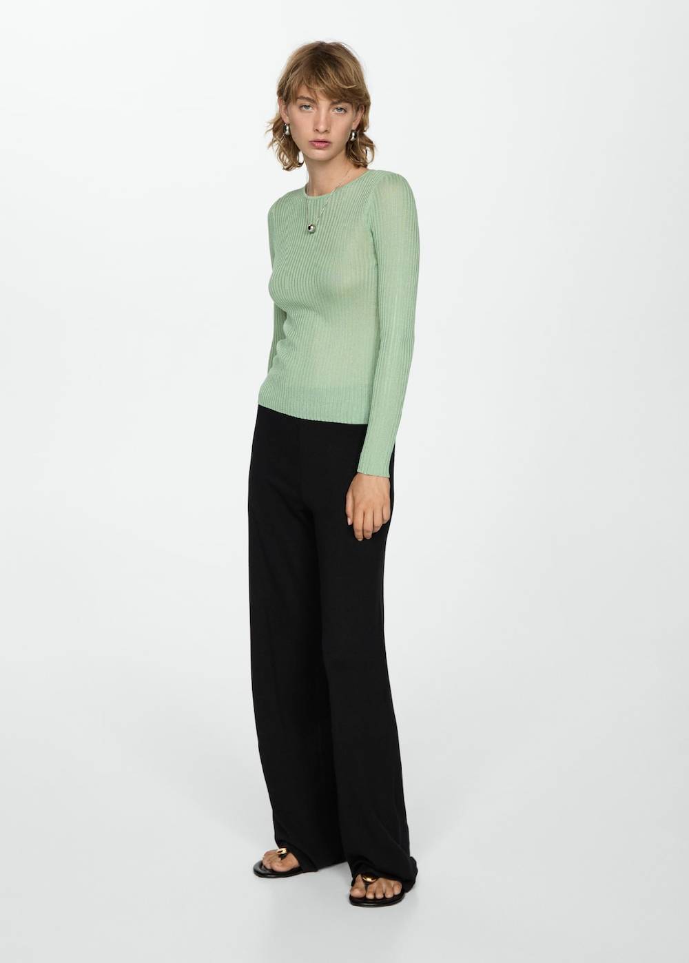 Mango Wideleg-Strickhose Kauf eins, bekomm eins gratis