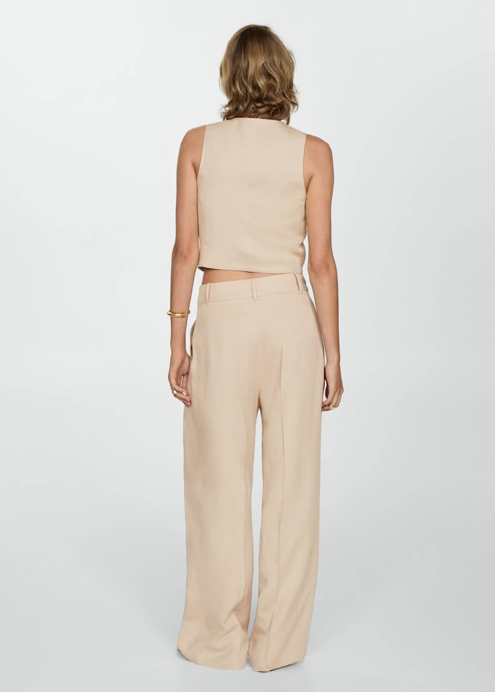 Mango Wideleg-Hose aus Lyocell Tiefpreis