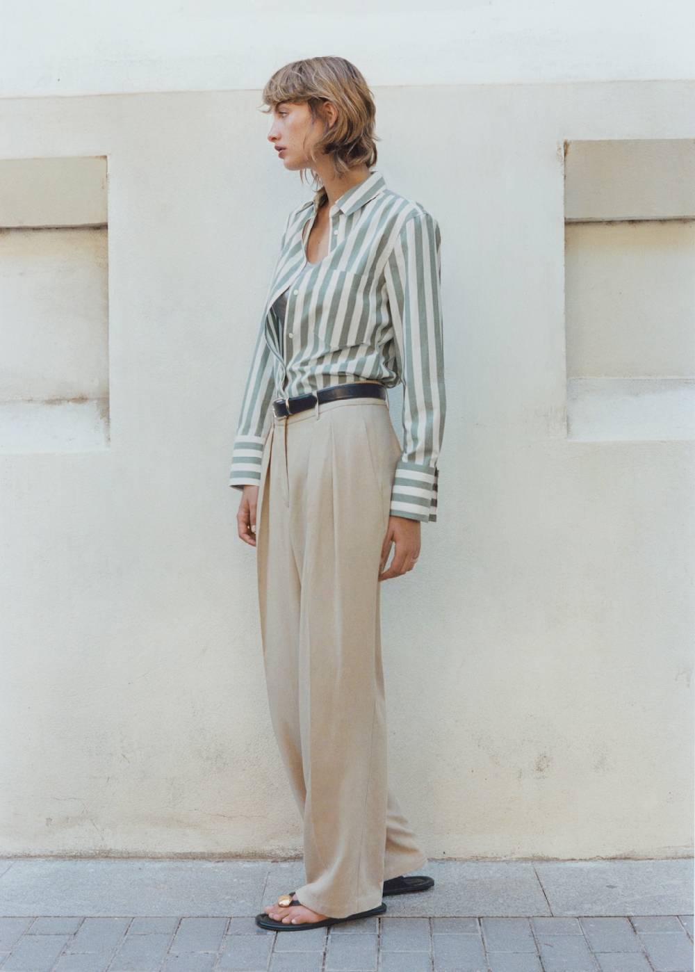 Mango Wideleg-Hose aus Lyocell Tiefpreis