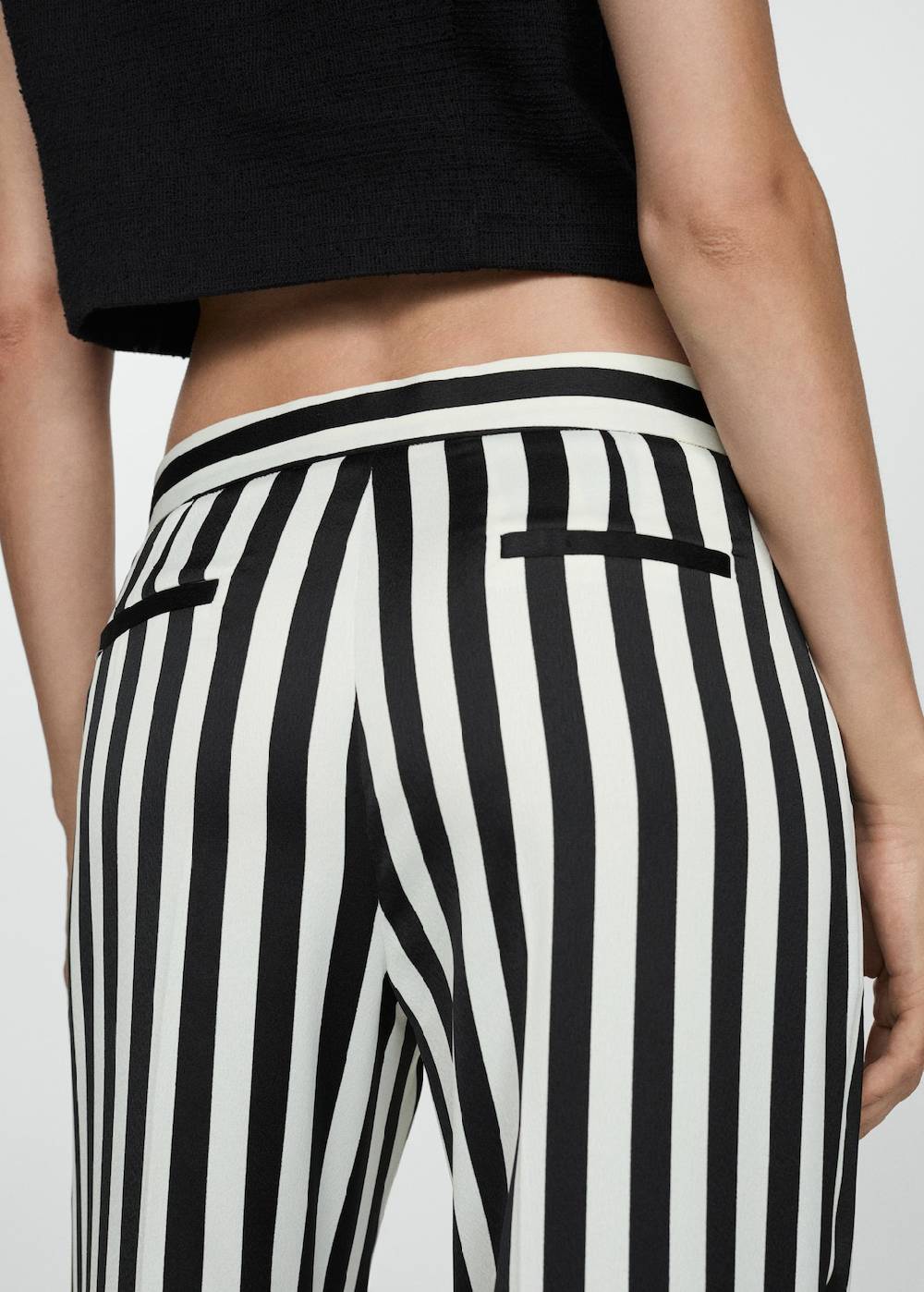 Mango Gerade geschnittene Streifenhose Kostenlose Rückgabe