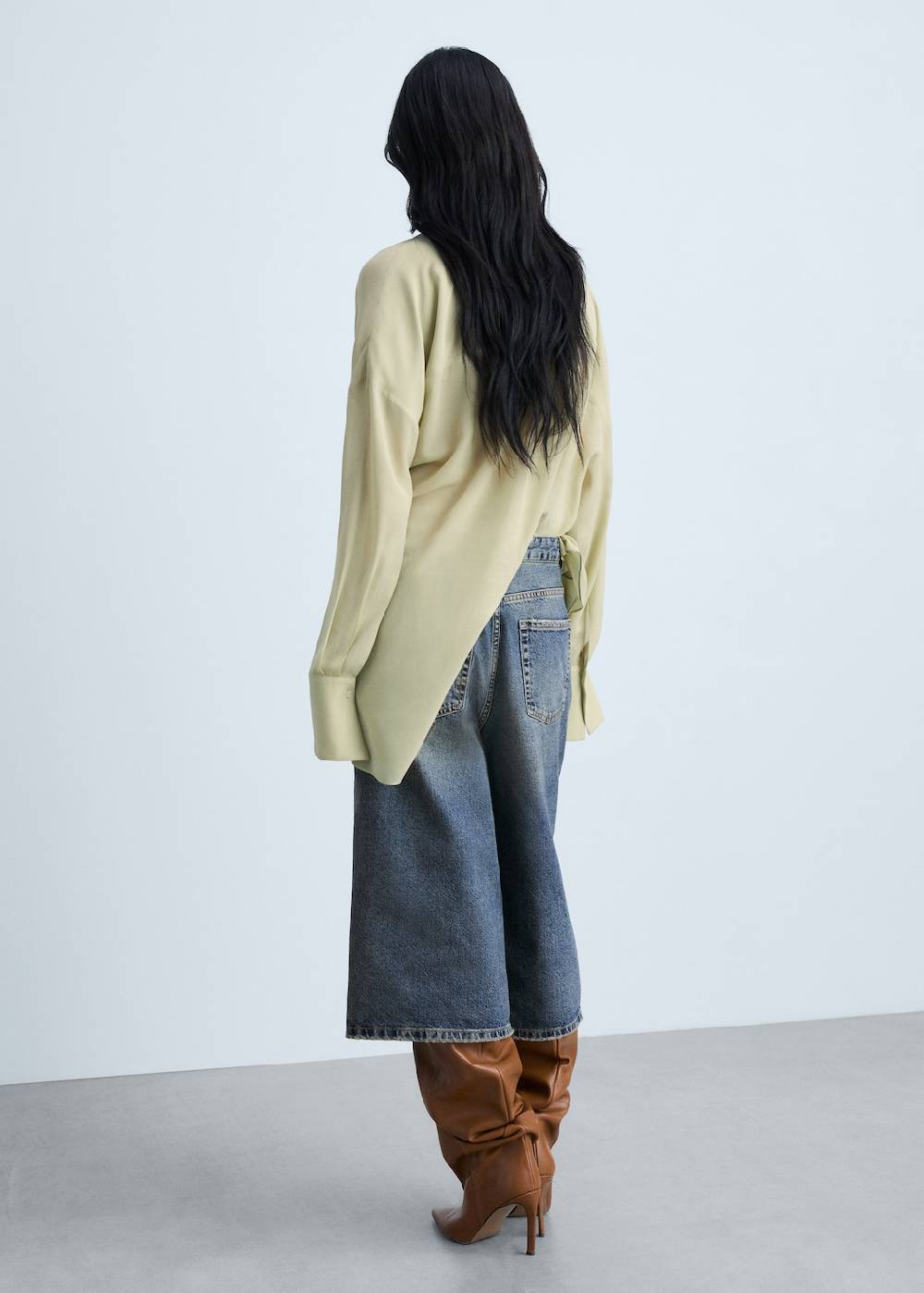 Mango Wideleg-Jeans-Bermudashorts Nur noch ein Tag übrig