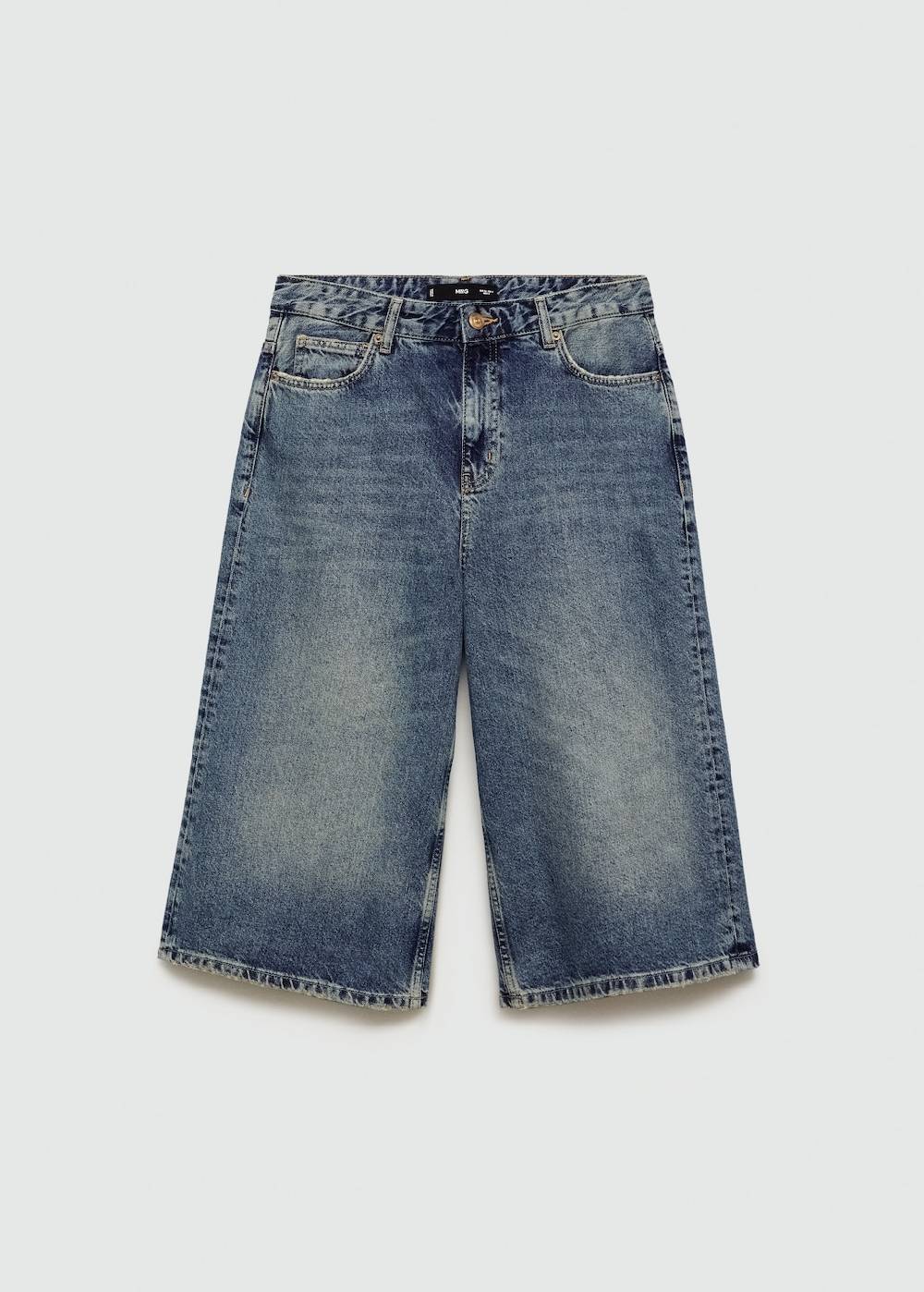 Mango Wideleg-Jeans-Bermudashorts Nur noch ein Tag übrig