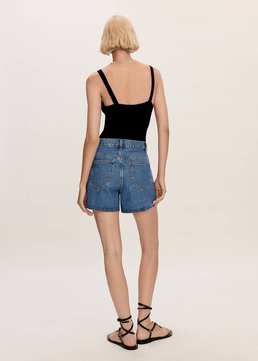 Mango Jeans-Shorts mit hoher Taille Super Rabatt