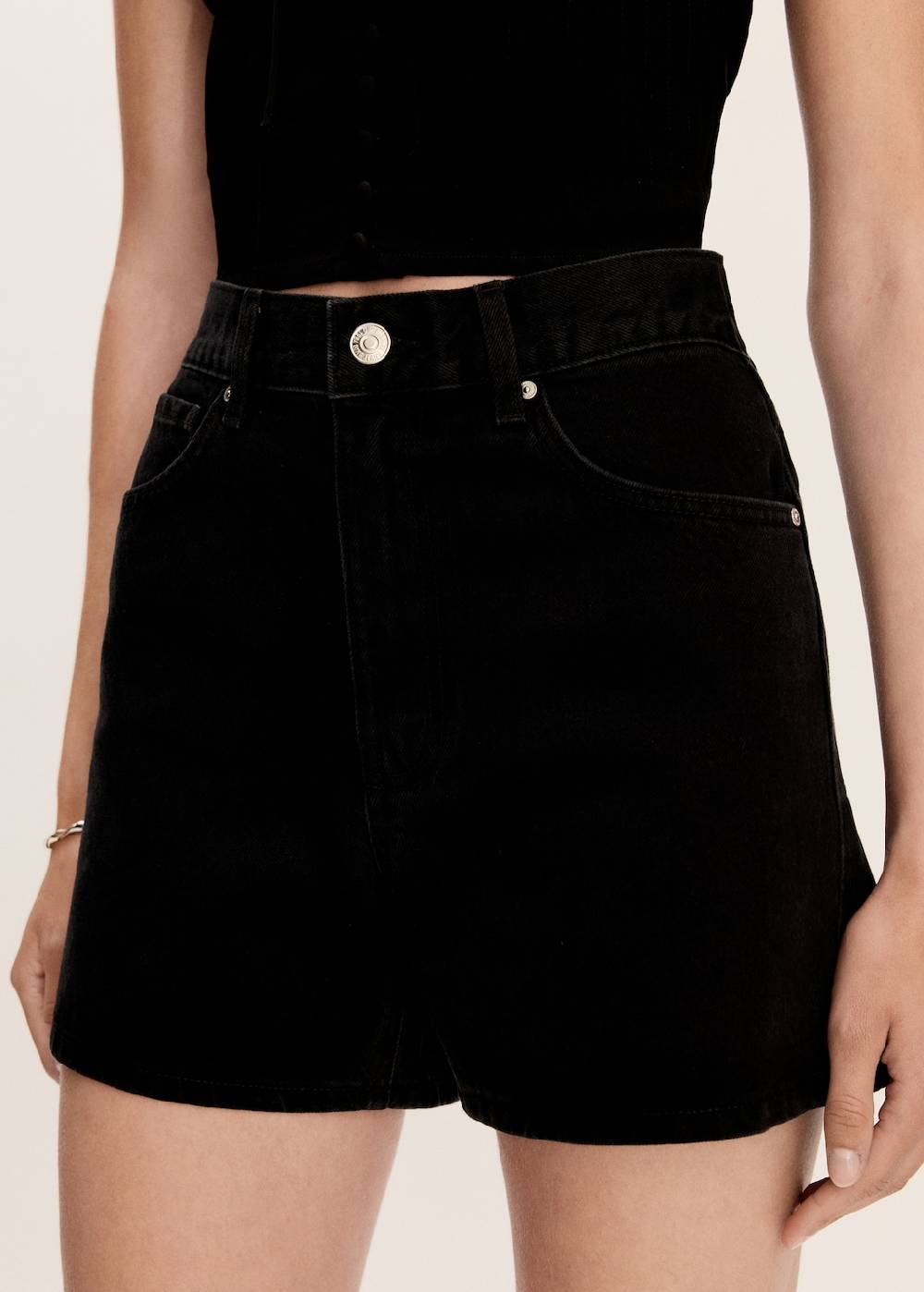 Mango Jeans-Shorts mit hoher Taille Clearance-Verkauf