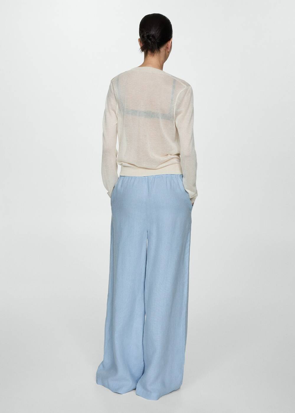 Mango Wideleg-Hose aus 100 % Leinen Begrenzt auf 3 Tage