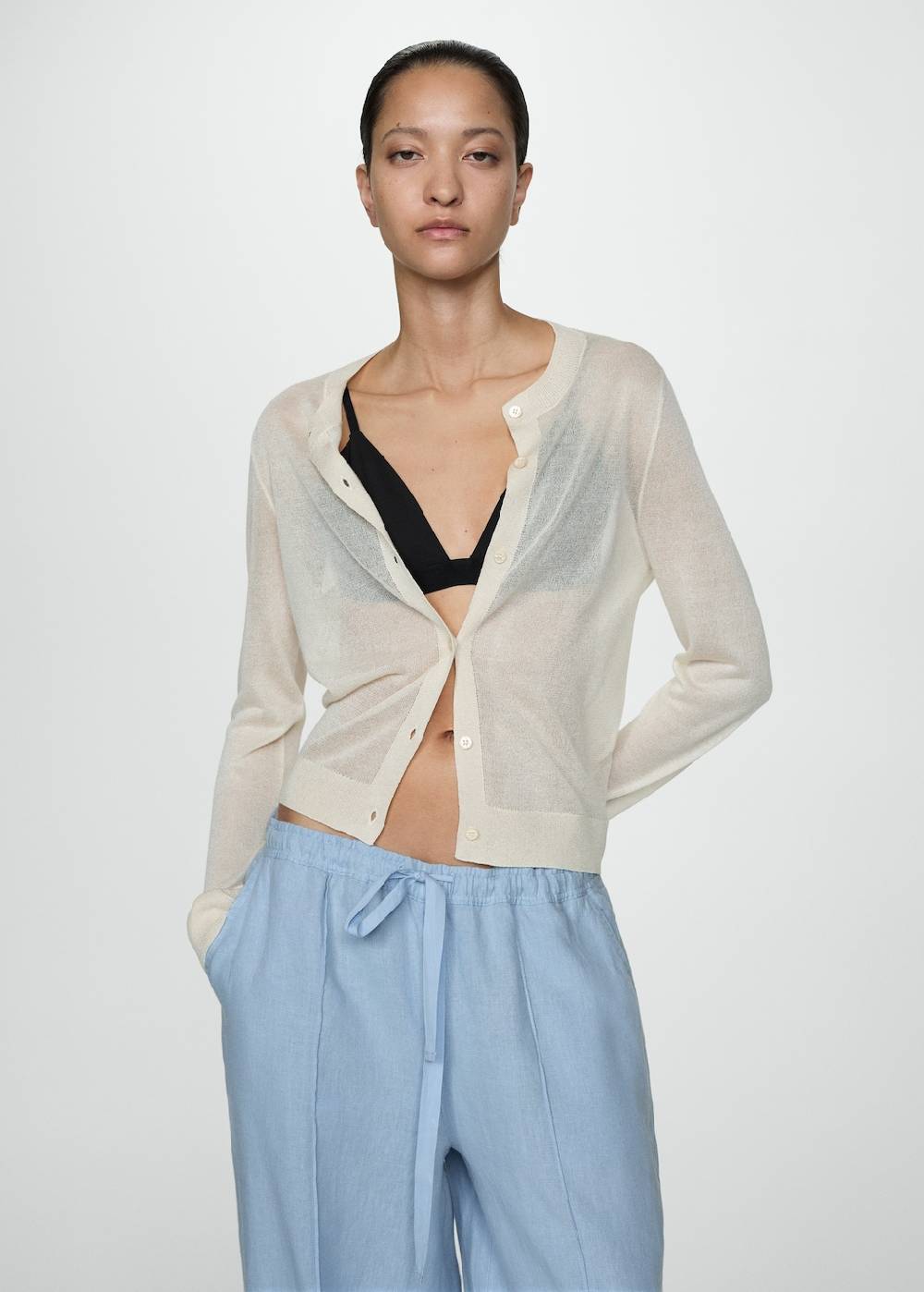 Mango Wideleg-Hose aus 100 % Leinen Begrenzt auf 3 Tage
