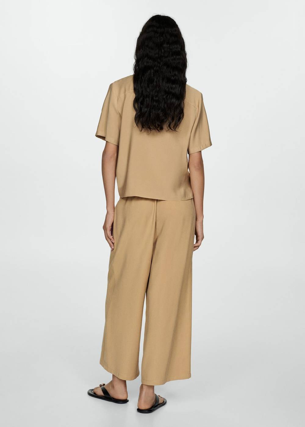 Mango Wideleg-Hose mit Stretchbund Verkauf