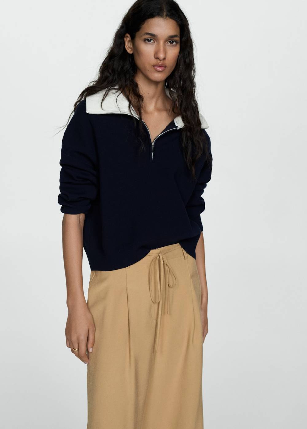 Mango Wideleg-Hose mit Stretchbund Verkauf