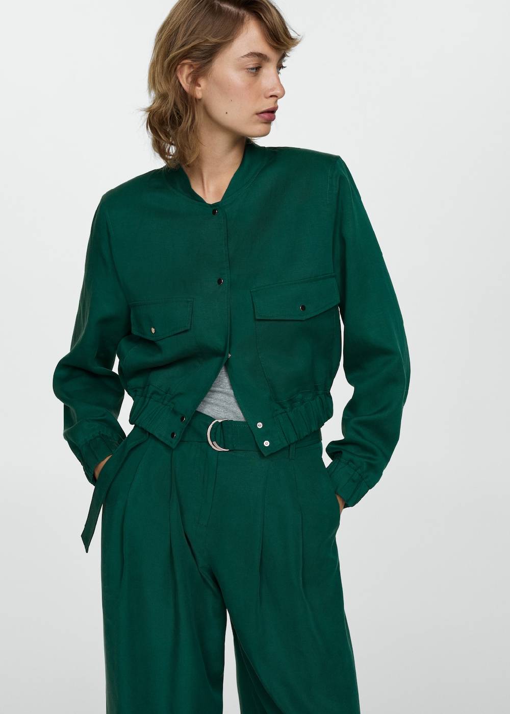 Mango Lyocell-Hose mit Gürtel Hotsell