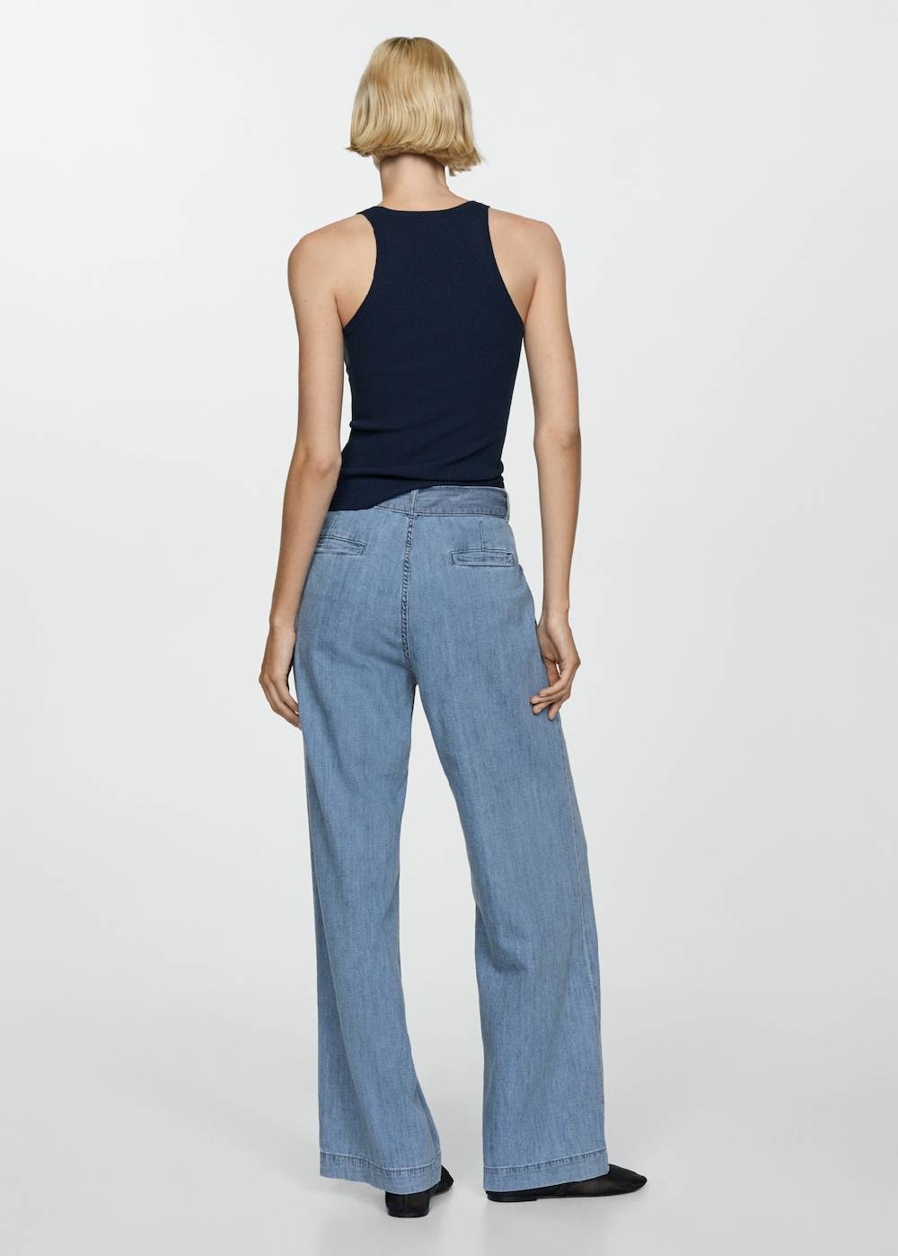 Mango Fließende Hose mit Gürtel Meist gekauft