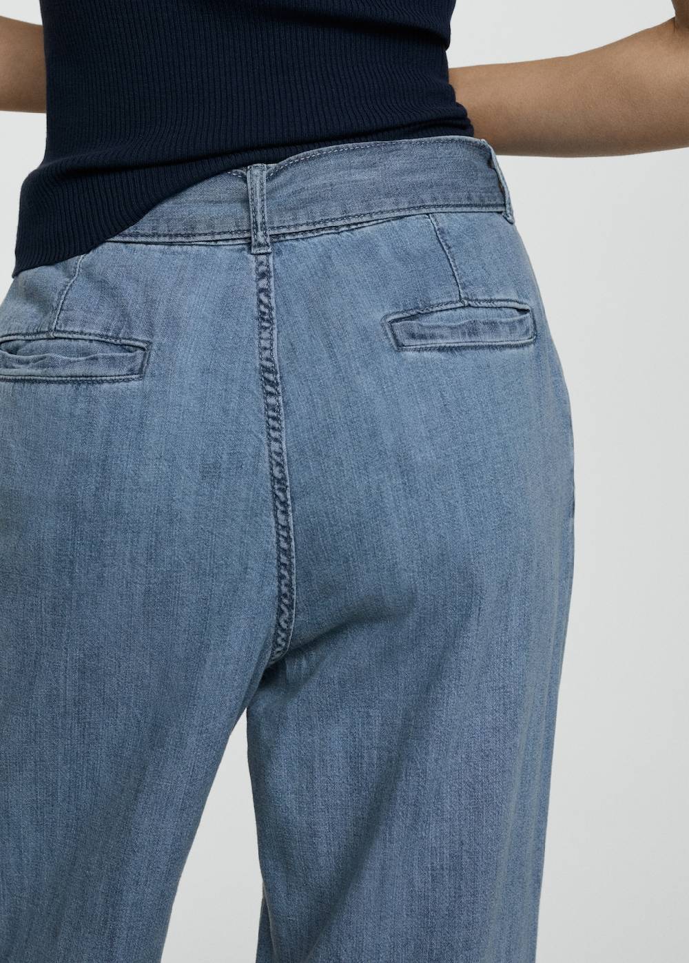 Mango Fließende Hose mit Gürtel Meist gekauft