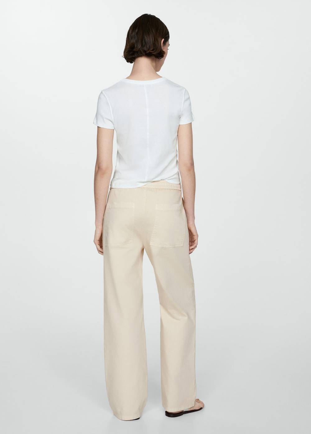Mango Baumwollhose mit Gummibund Kostenloser Versand