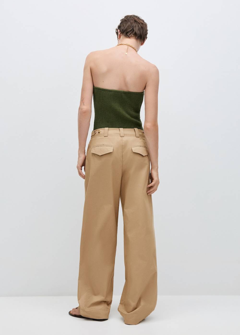 Mango Wideleg-Bundfaltenhose Fabrik Onlineshop