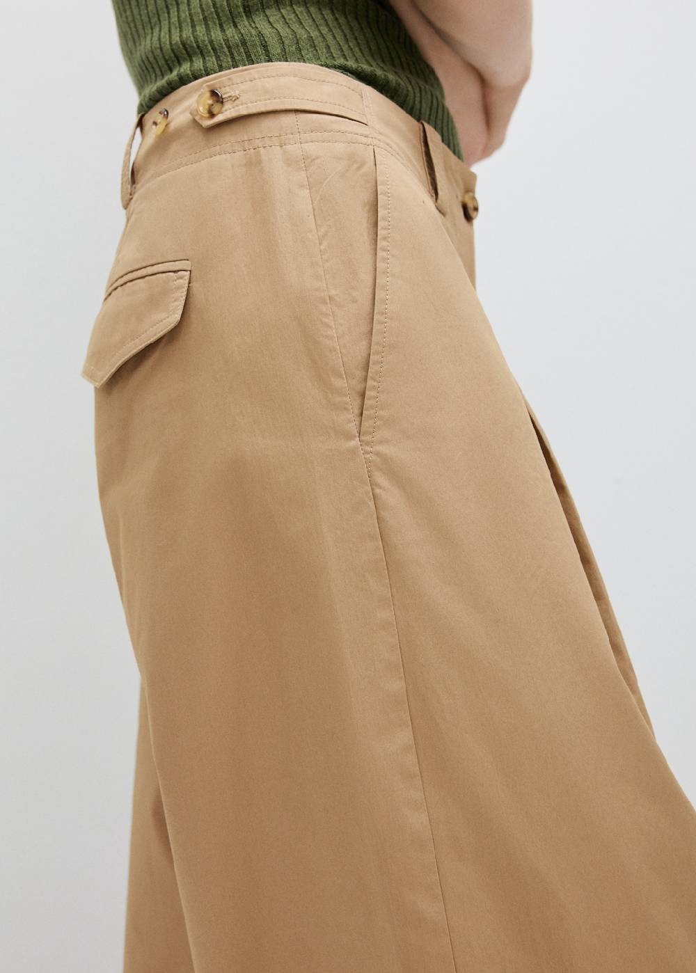 Mango Wideleg-Bundfaltenhose Fabrik Onlineshop