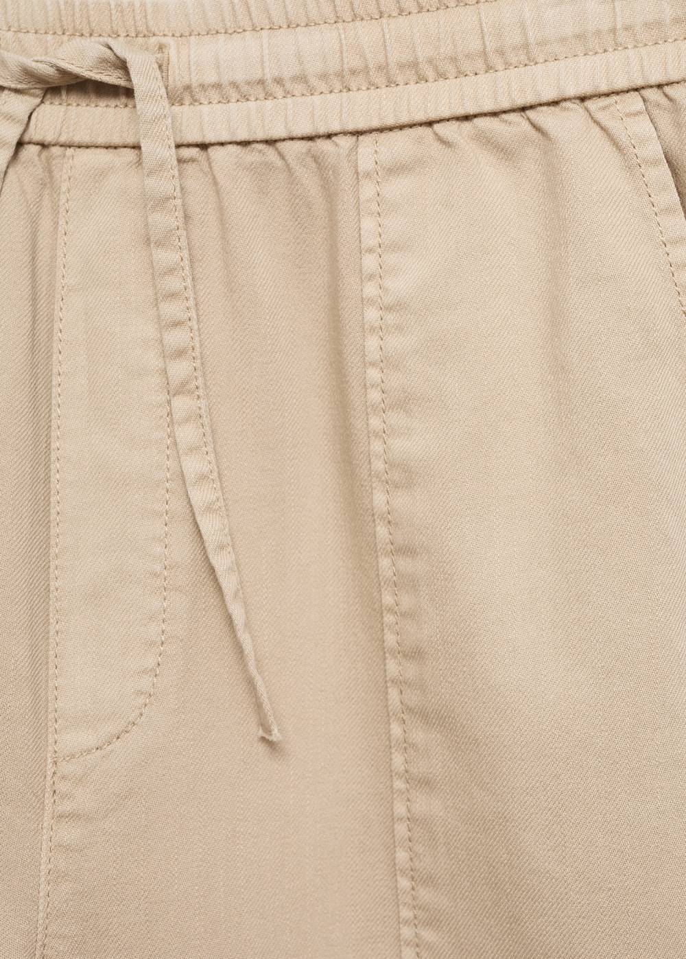 Mango Baumwollhose mit Gummibund Großer Ausverkauf