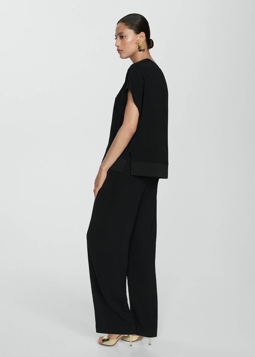 Mango Fließende Wideleg-Hose Vatertagsangebot