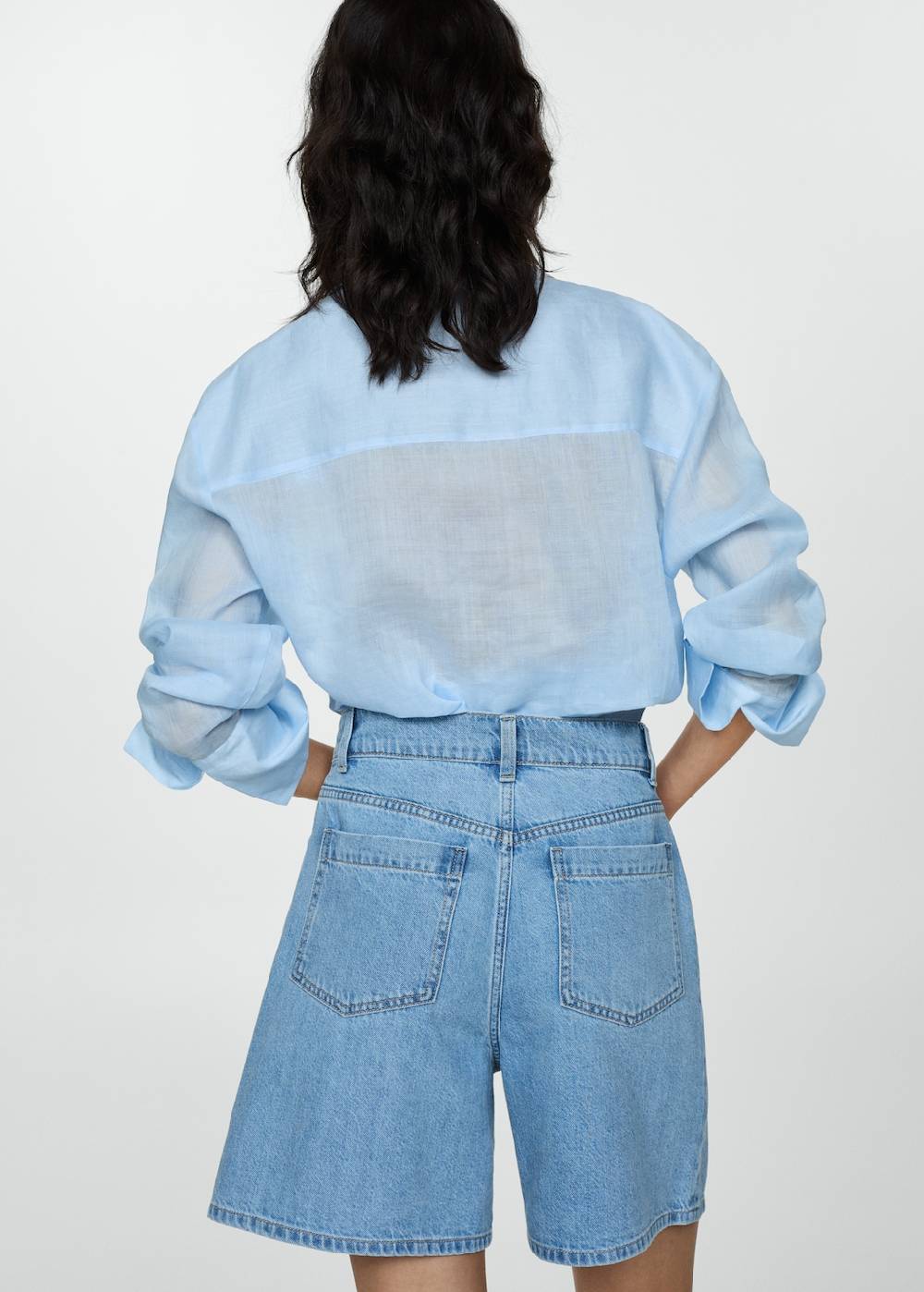 Mango Jeans-Shorts mit Bundfalten Heißer Verkauf