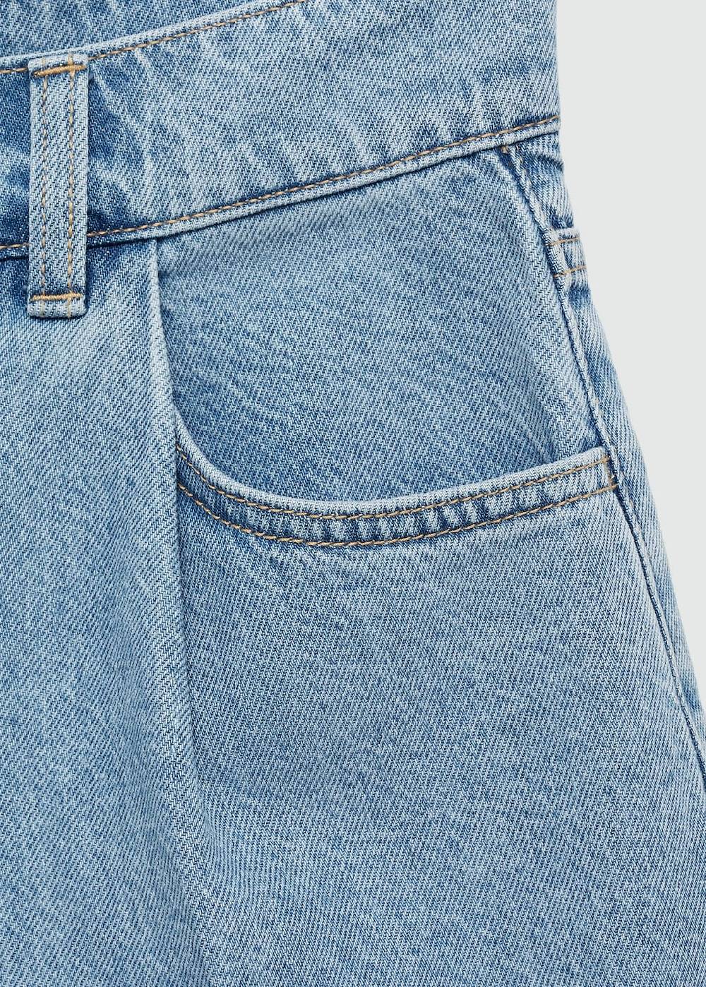 Mango Jeans-Shorts mit Bundfalten Heißer Verkauf