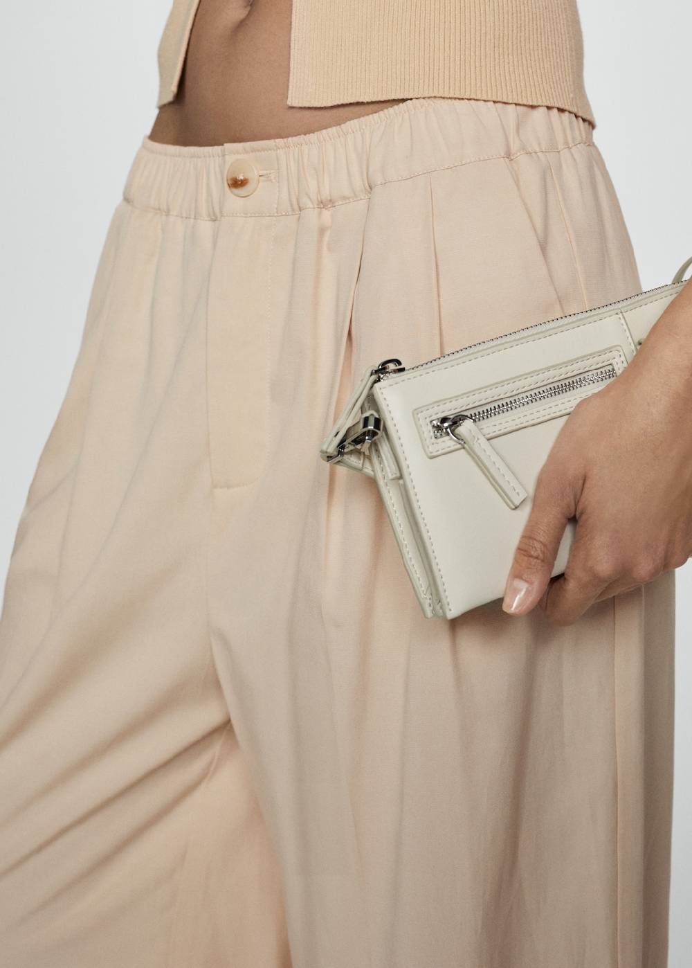 Mango Lyocell-Hose mit Faltendetails Online Outlet