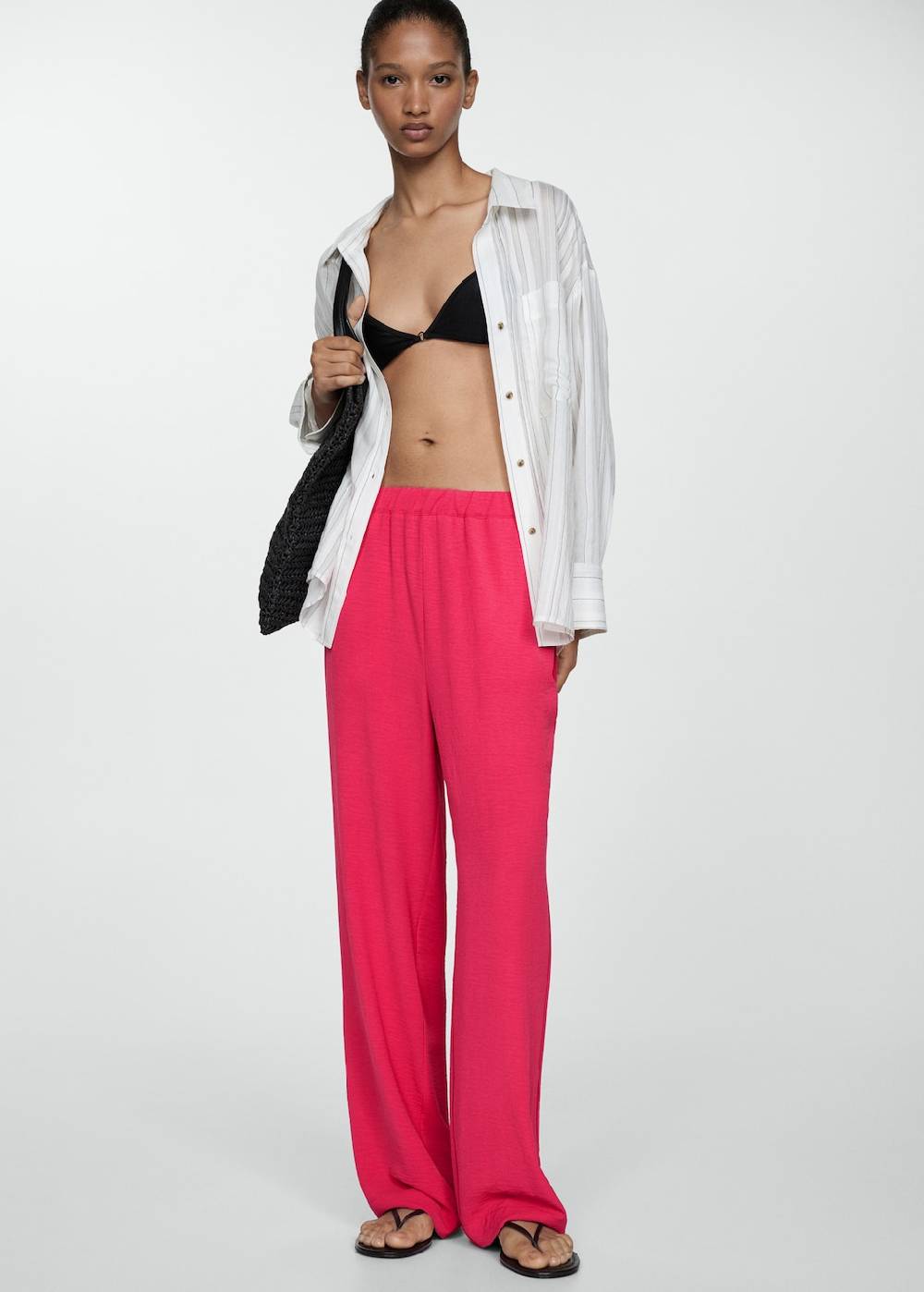 Mango Strukturierte, fließende Hose Wochenangebot
