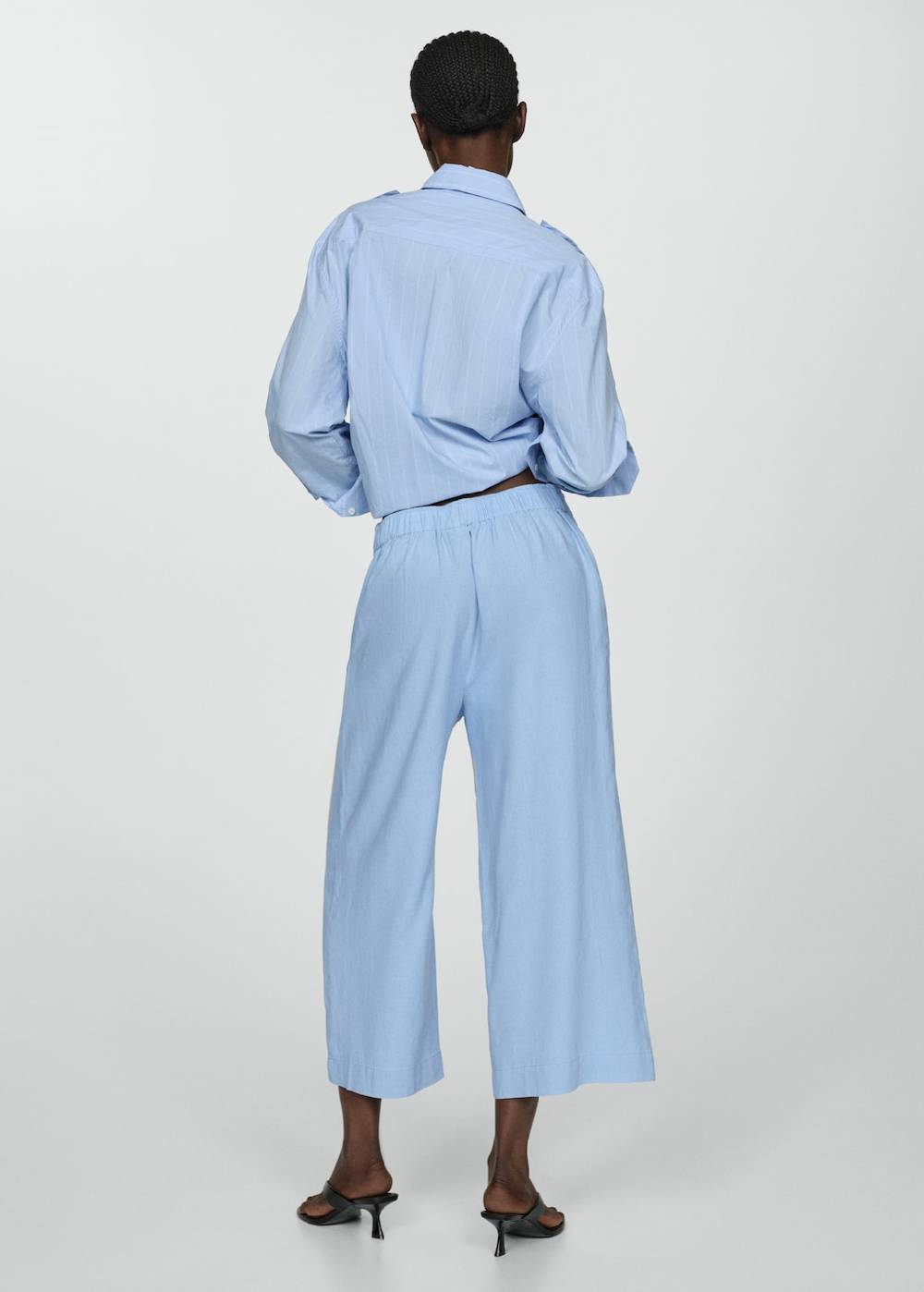 Mango Wideleg-Leinenhose Letzter Tag
