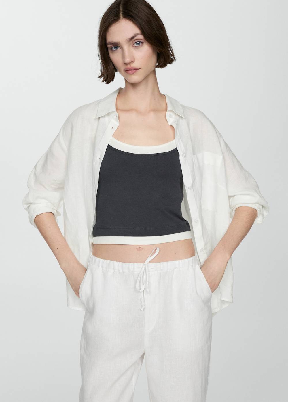 Mango Jogger Pants aus 100 % Leinen Zeitbegrenzte Promotion