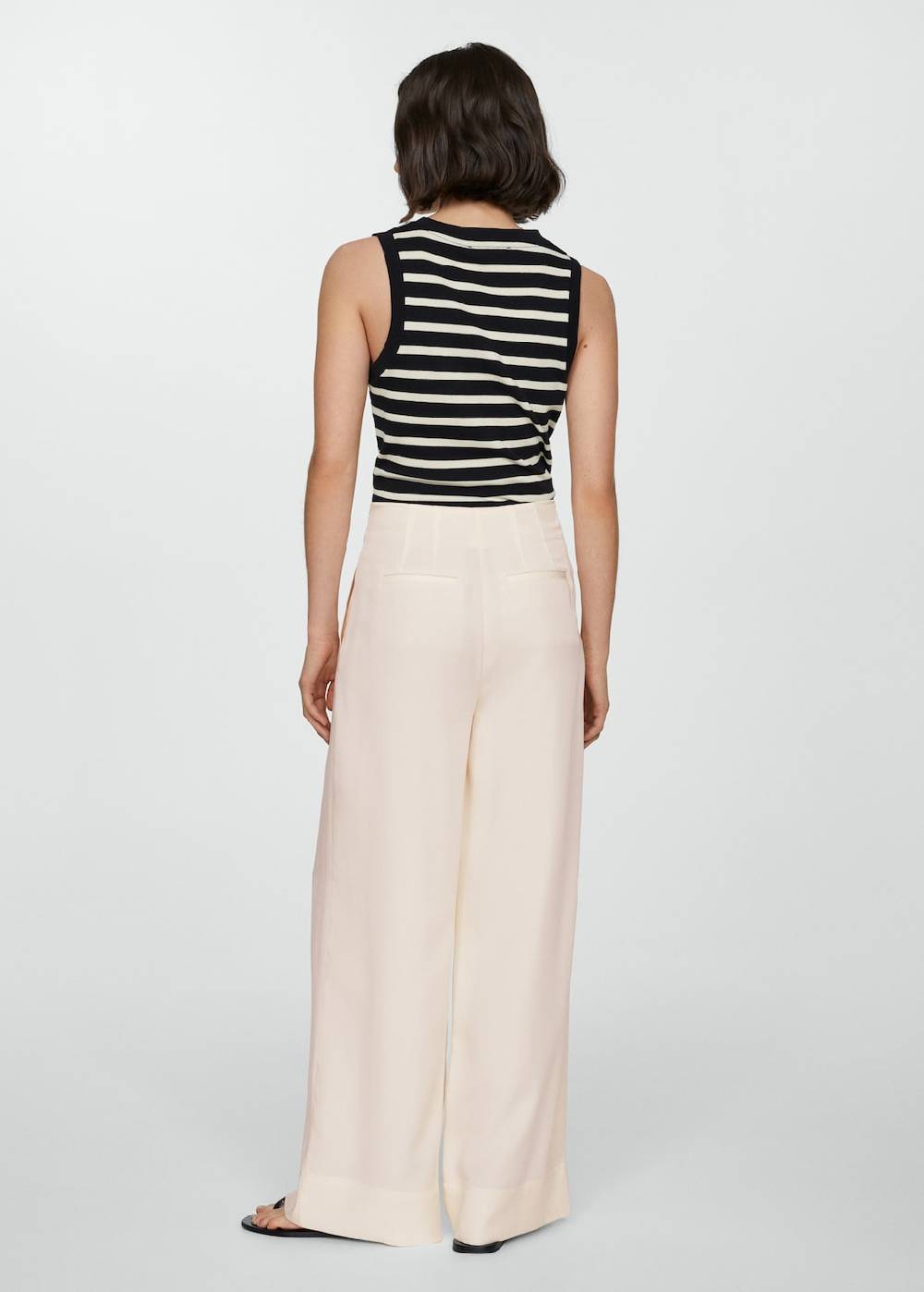Mango Lyocell-Bundfaltenhose Discount Store für neue Produkte