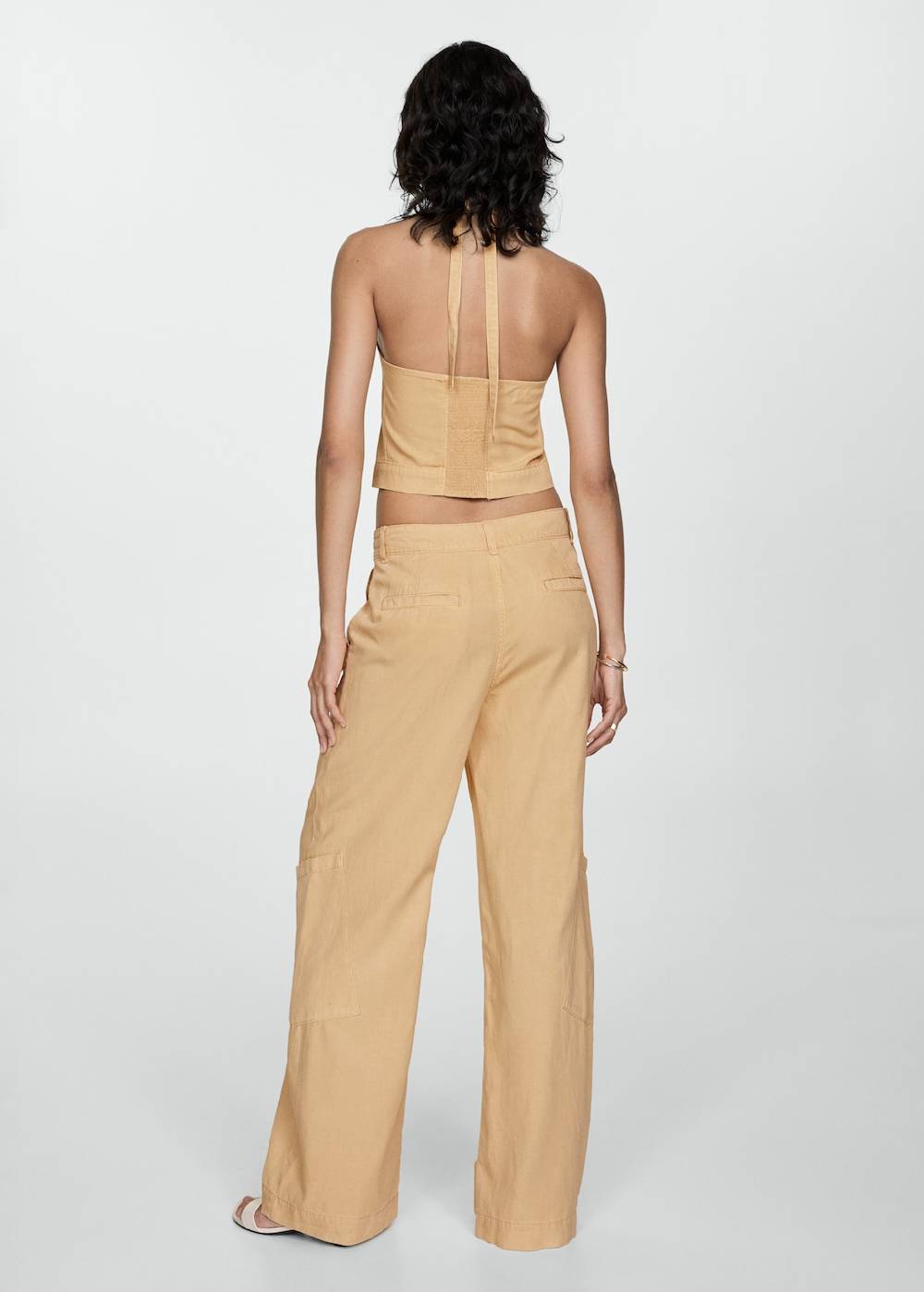 Mango Wideleg-Hose aus Lyocell Nur noch ein Tag übrig