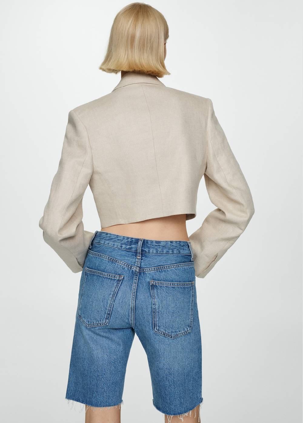 Mango Gerade Jeans-Bermudashorts Clearance-Verkauf