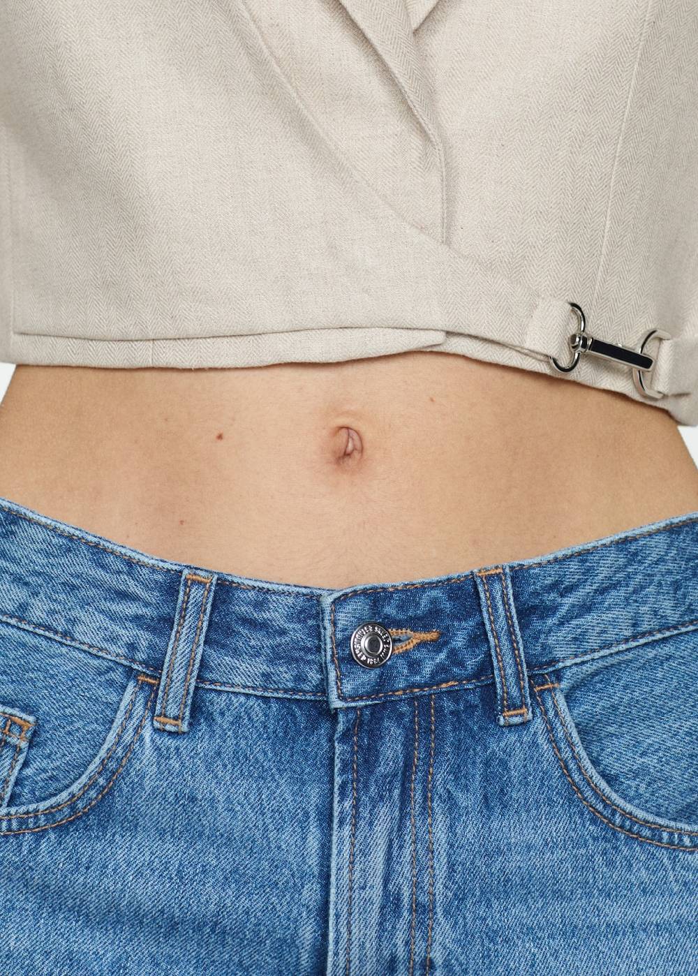 Mango Gerade Jeans-Bermudashorts Clearance-Verkauf