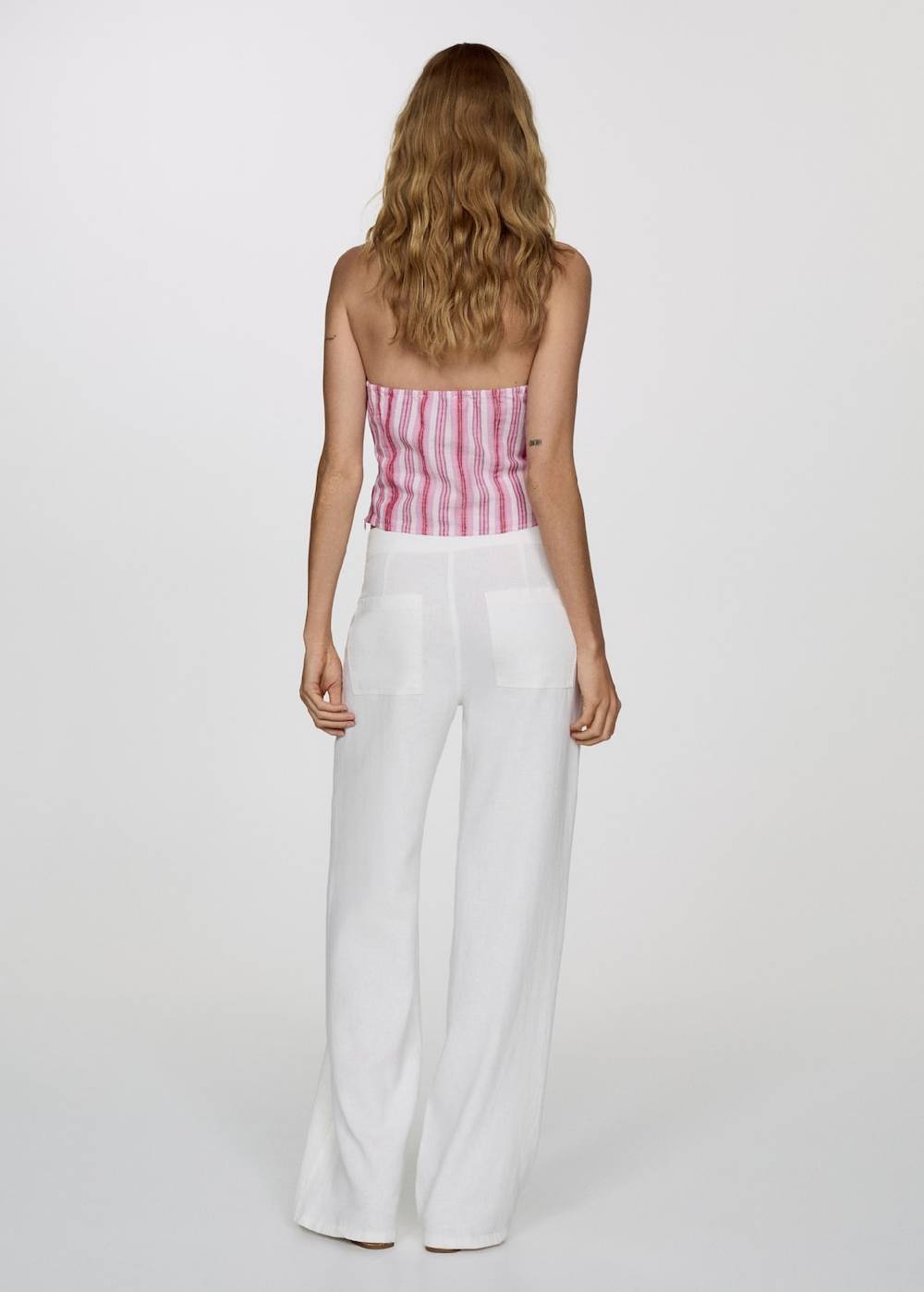 Mango Leinenhose mit Schleifendetail 2025