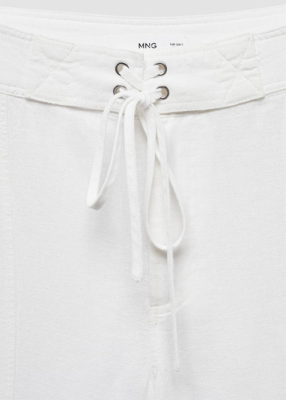 Mango Leinenhose mit Schleifendetail 2025