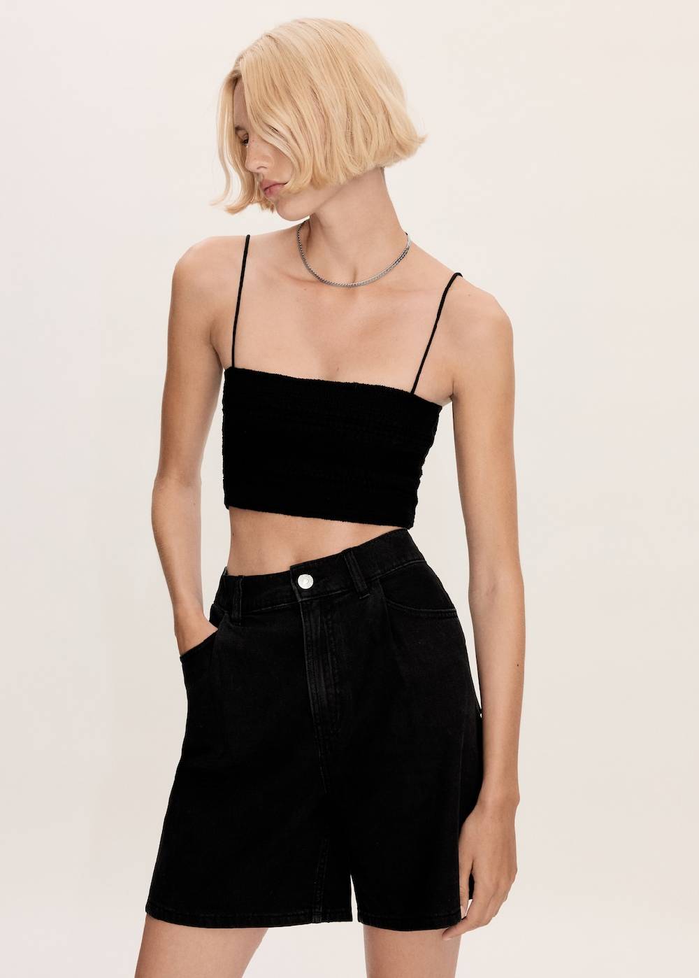 Mango Gerade Jeans-Shorts Outlet