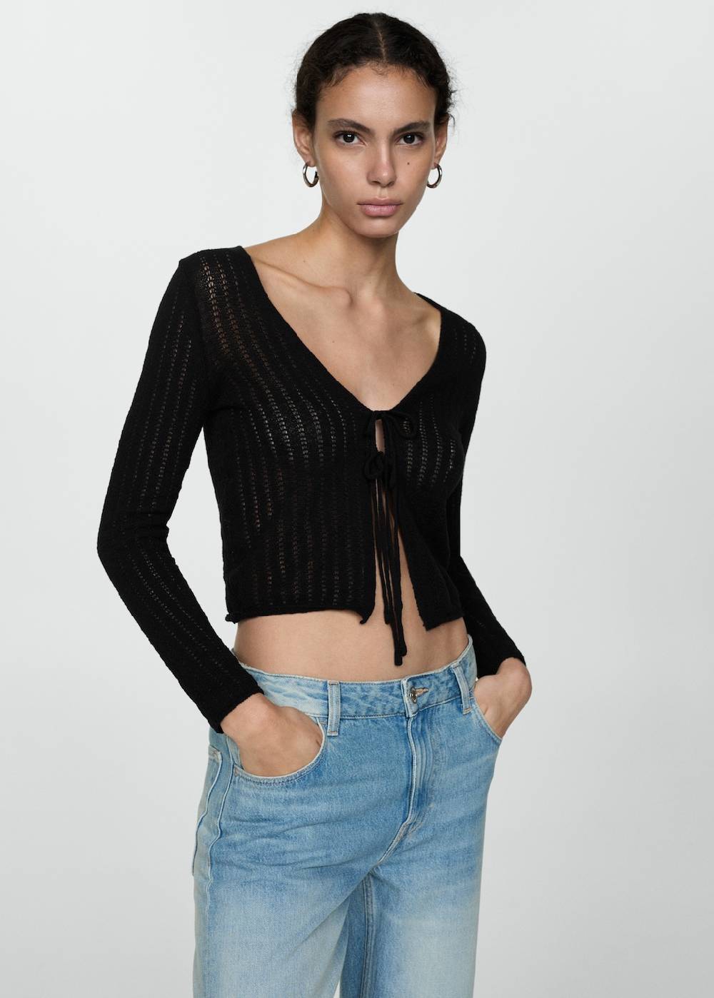 Mango Gerade Strickhose Schlussverkauf