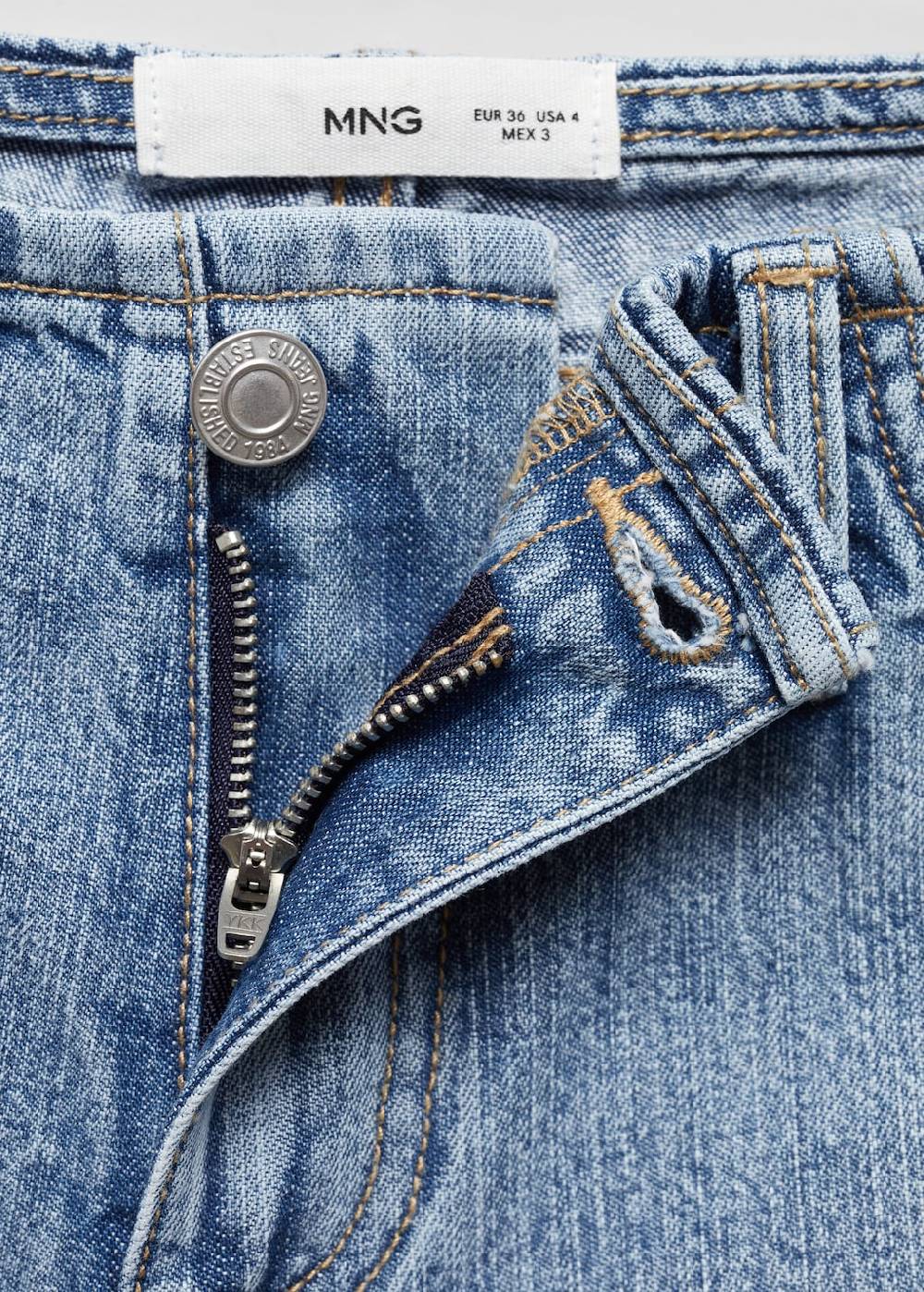 Mango Denim-Shorts mit niedriger Bundhöhe Fabrikverkauf