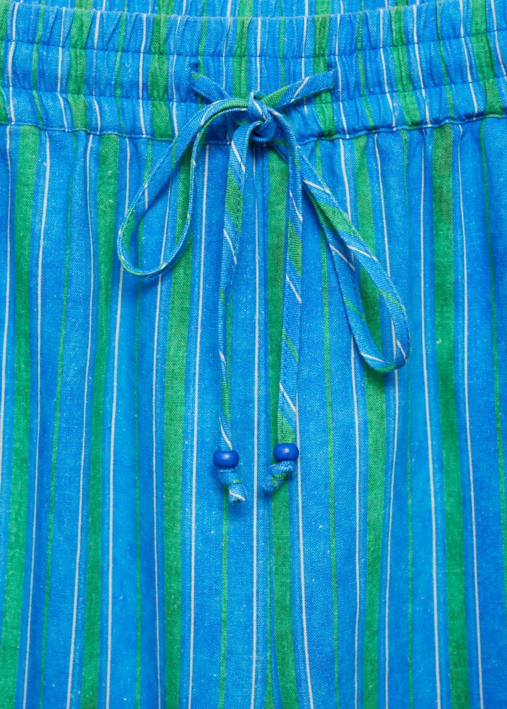 Mango Leinenhose mit Streifenmuster Meist gekauft