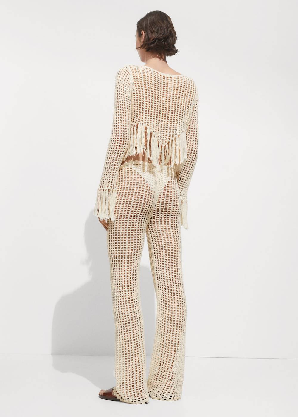 Mango Pointelle-Strickhose Großer Ausverkauf