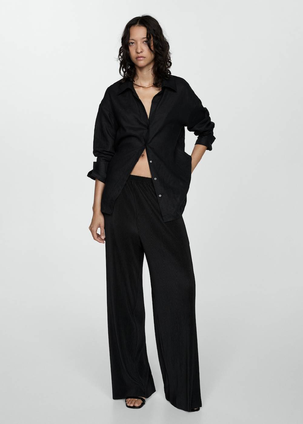 Mango Plissierte Palazzohose Online Shopping