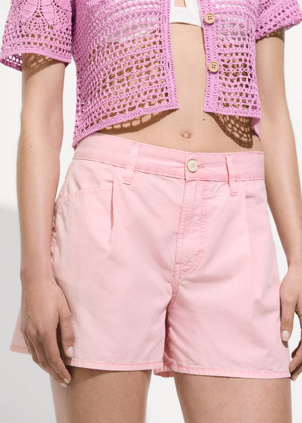 Mango Gerade Jeans-Shorts Top Angebot