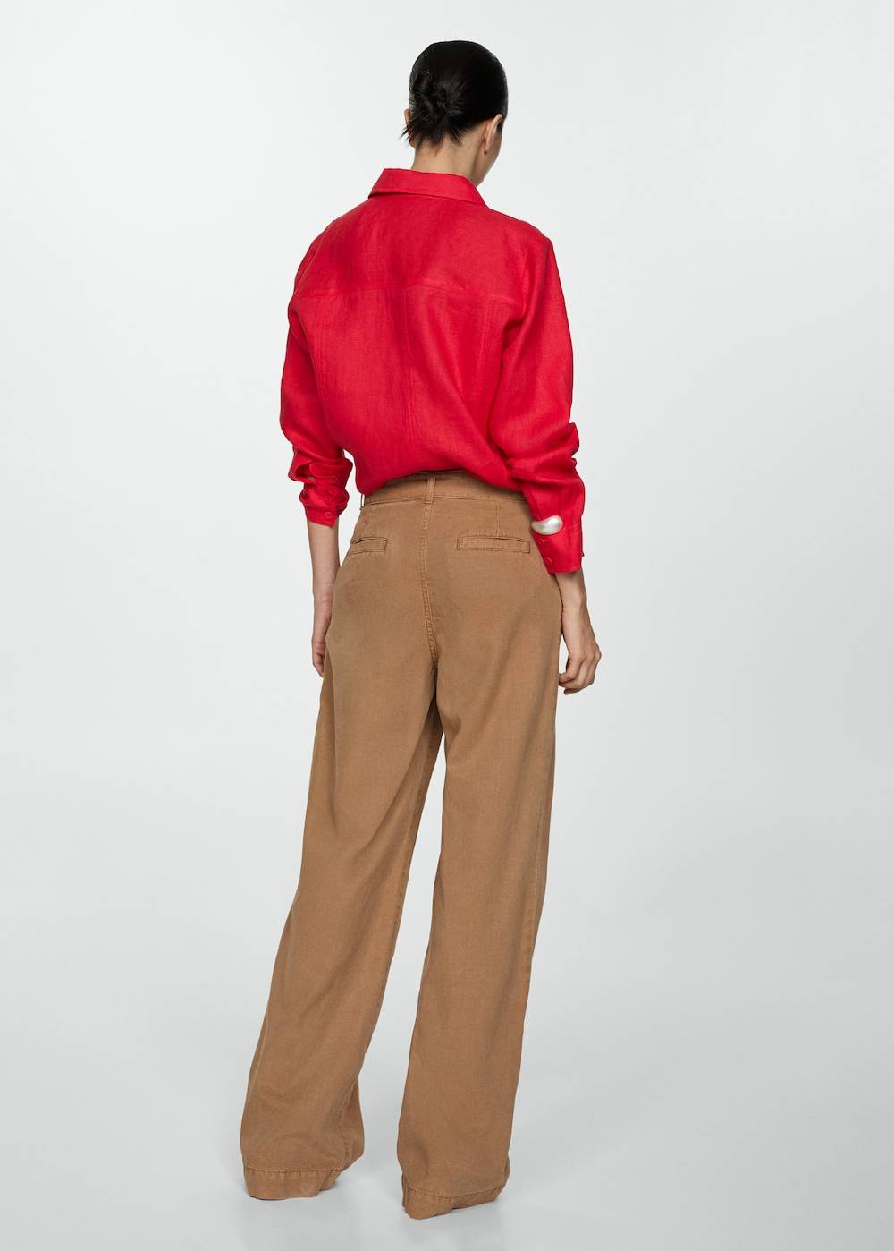Mango Wideleg-Hose aus Lyocell Online Outlet