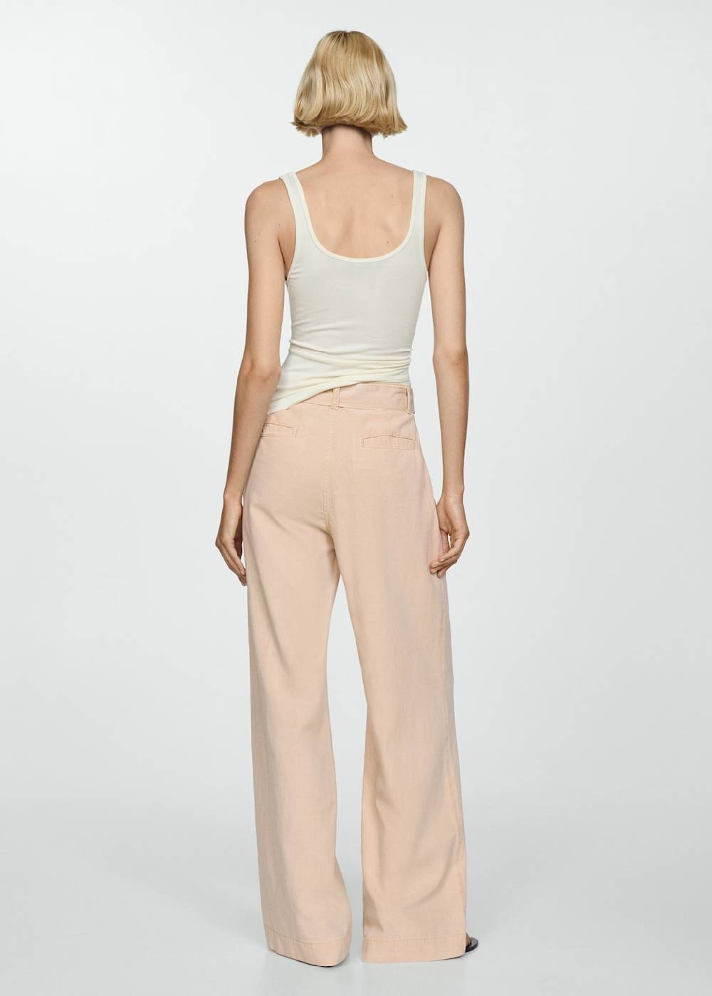 Mango Fließende Hose mit Gürtel Zeitlich begrenztes Angebot