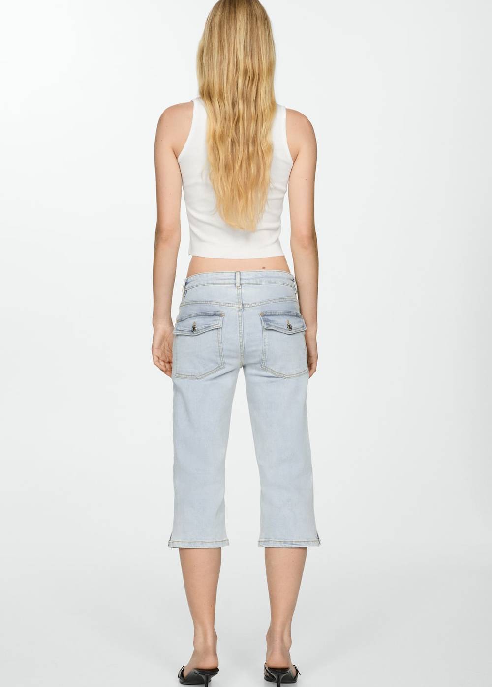 Mango Gerade Capri-Jeans Große Rabatte
