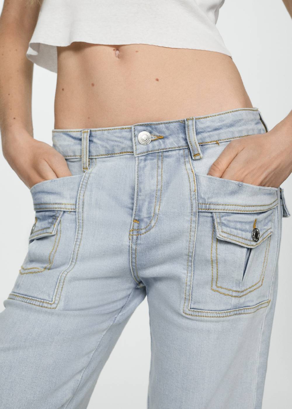 Mango Gerade Capri-Jeans Große Rabatte