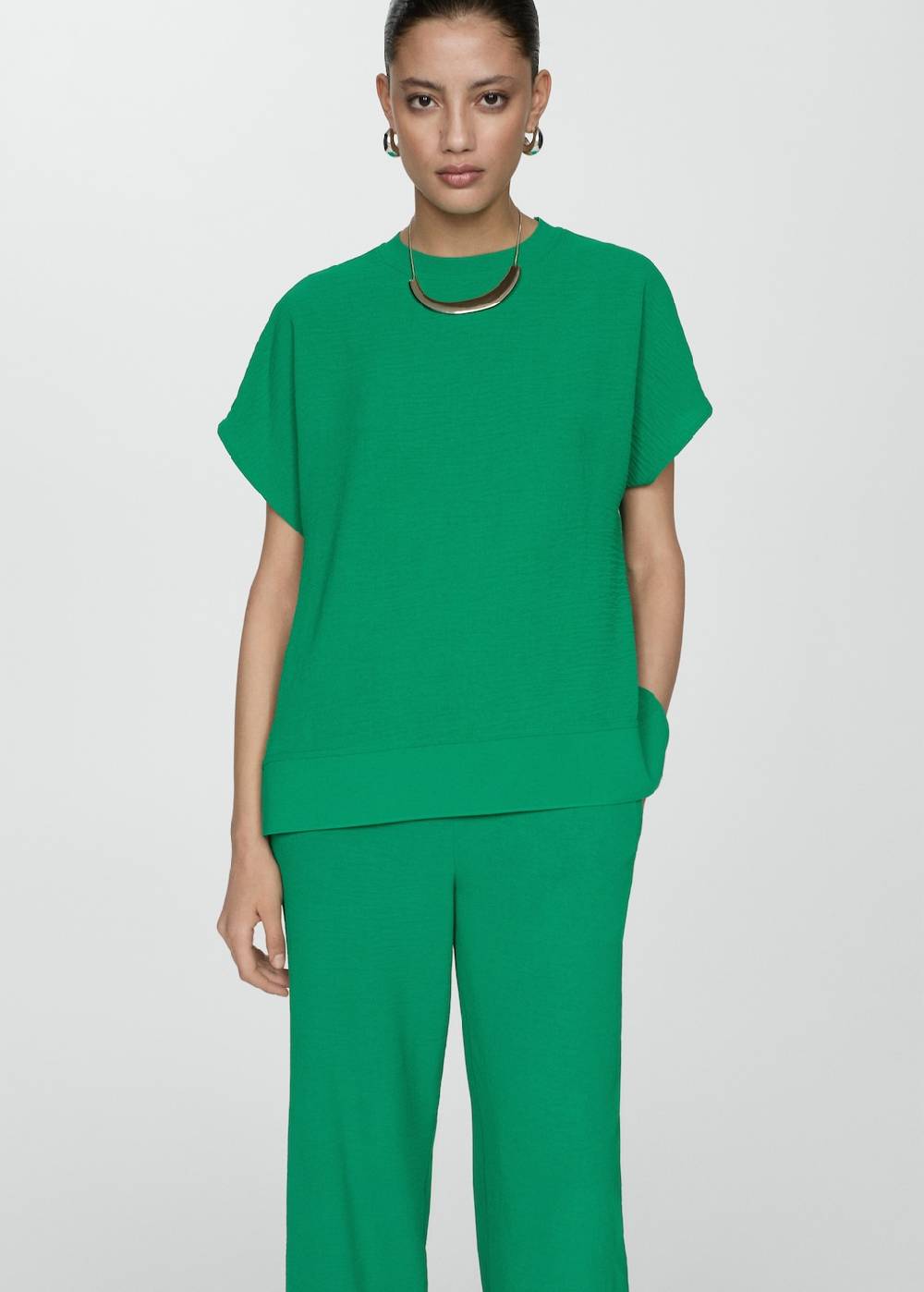 Mango Fließende Wideleg-Hose Saisonale Angebote