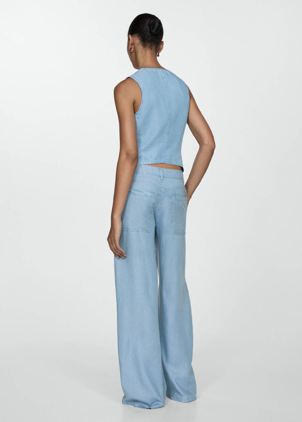 Mango Wideleg-Hose aus Lyocell Kauf eins, bekomm eins gratis