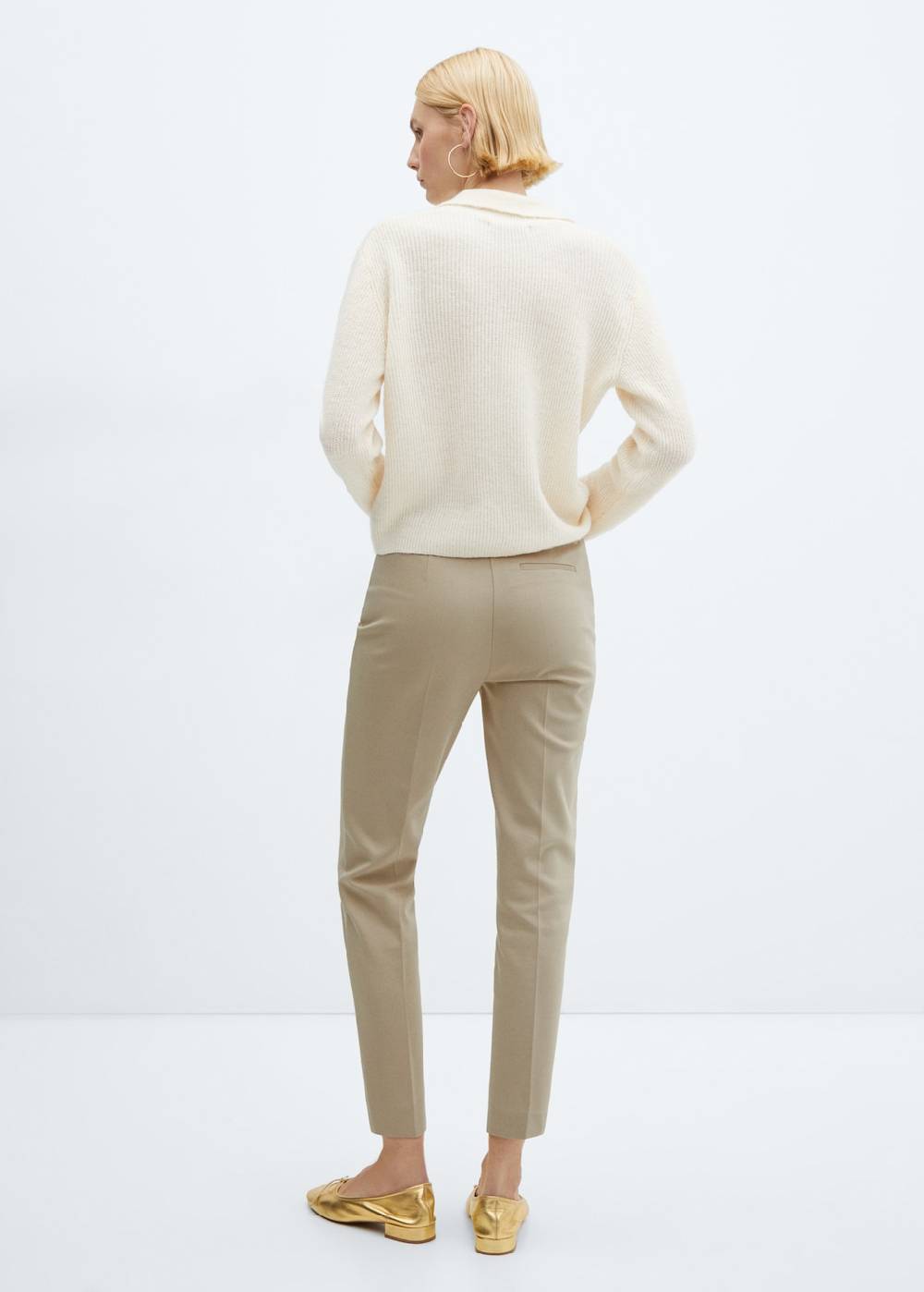 Mango Crop-Hose mit Knöpfen Wochenangebot