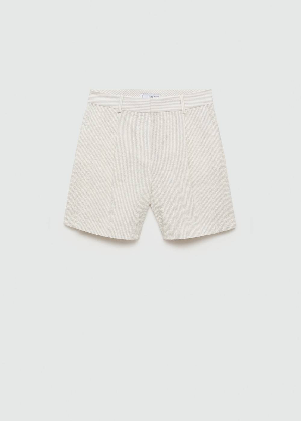 Mango Gestreifte Baumwoll-Bermudas Letzte 3 Tage